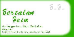 bertalan heim business card